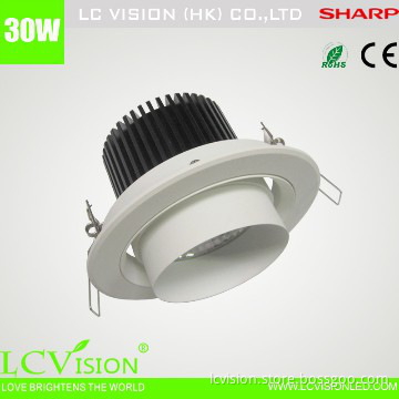 LED Lighting / 30W SHARP LED Down light / Adjustable / Dimming /2850lm